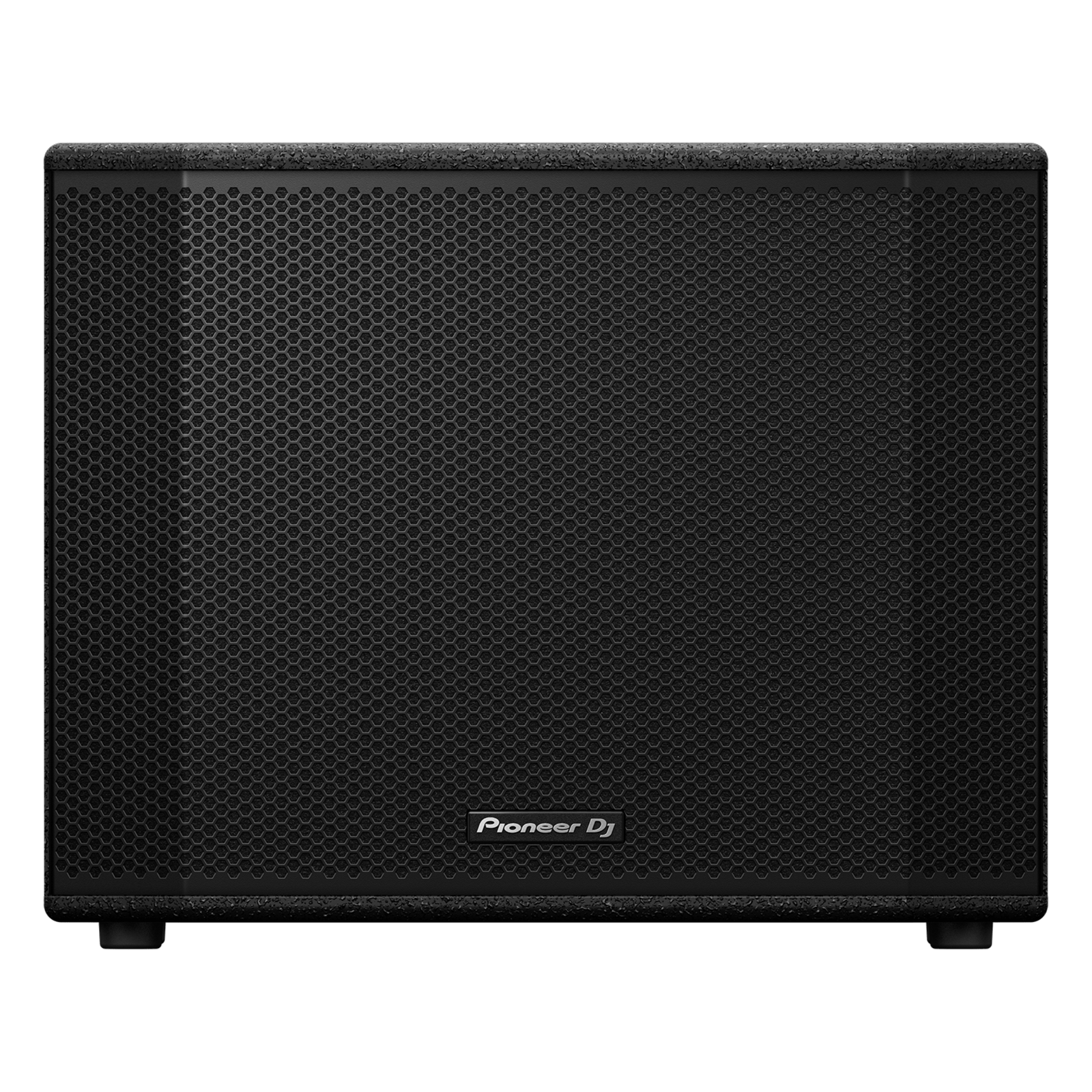 Pioneer DJ XPRS1152S professional audio subwoofer showing its sturdy black casing and speaker grille for high-quality sound.