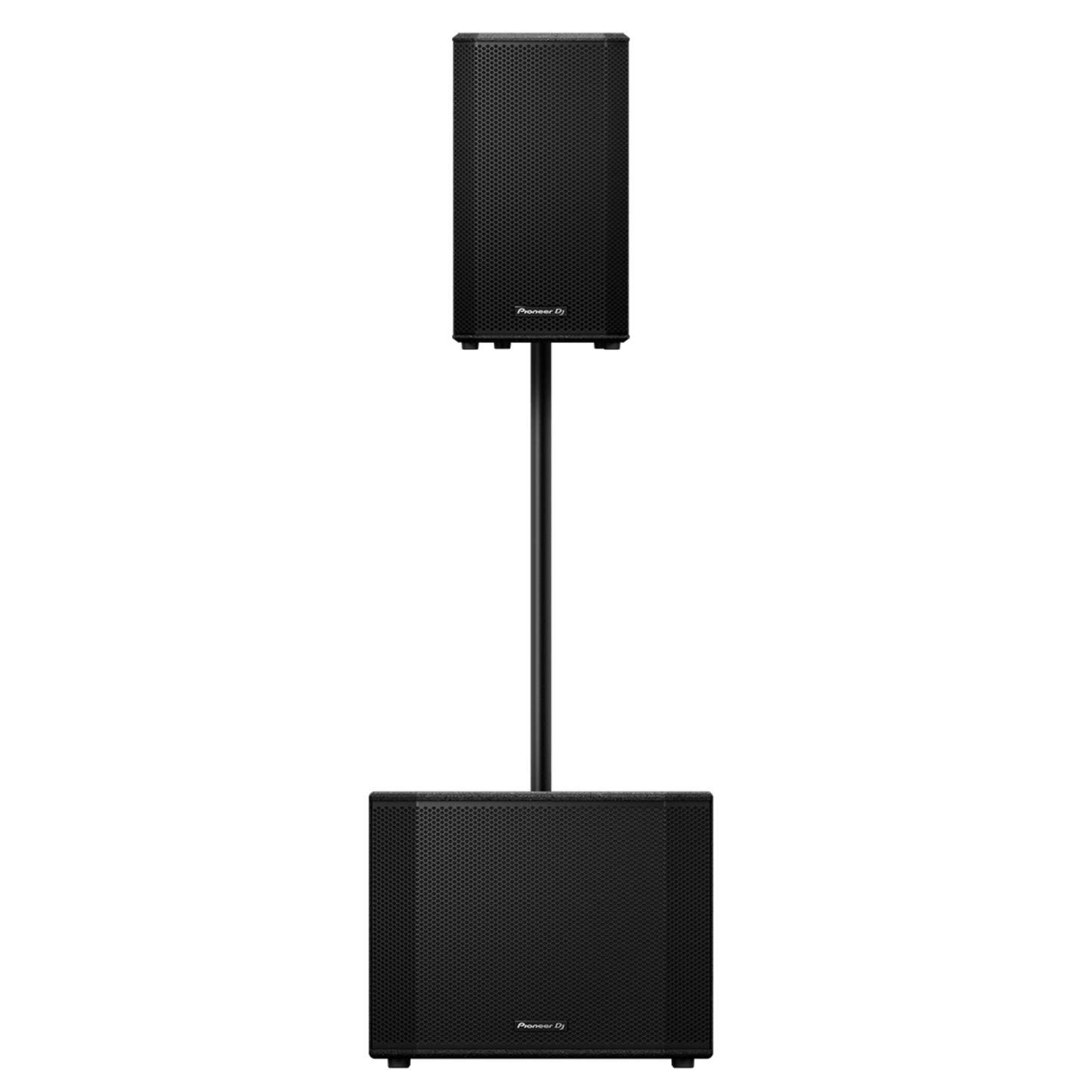 Pioneer DJ XPRS1152S professional audio subwoofer with sleek black enclosure and sturdy design for high-quality sound.