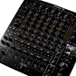 Pioneer DJ DJM-V10 professional 4-channel DJ mixer with multiple control knobs and input/output ports.