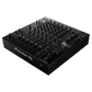 Pioneer DJ DJM-V10-LF professional 4-channel DJ mixer with multiple knobs and input jacks, used for DJ performances and mixing.