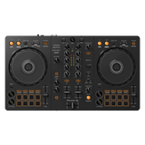 Pioneer DJ DDJ-FLX4 Rekordbox controller with jog wheels, performance pads, and control knobs for DJ mixing and playback.