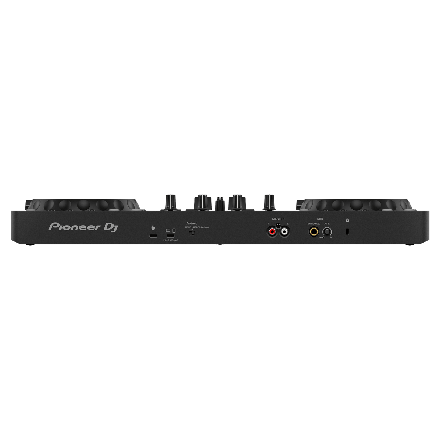 Pioneer DJ DDJ-FLX4 Rekordbox DJ controller with jog wheels, faders, and control knobs for mixing and music production.