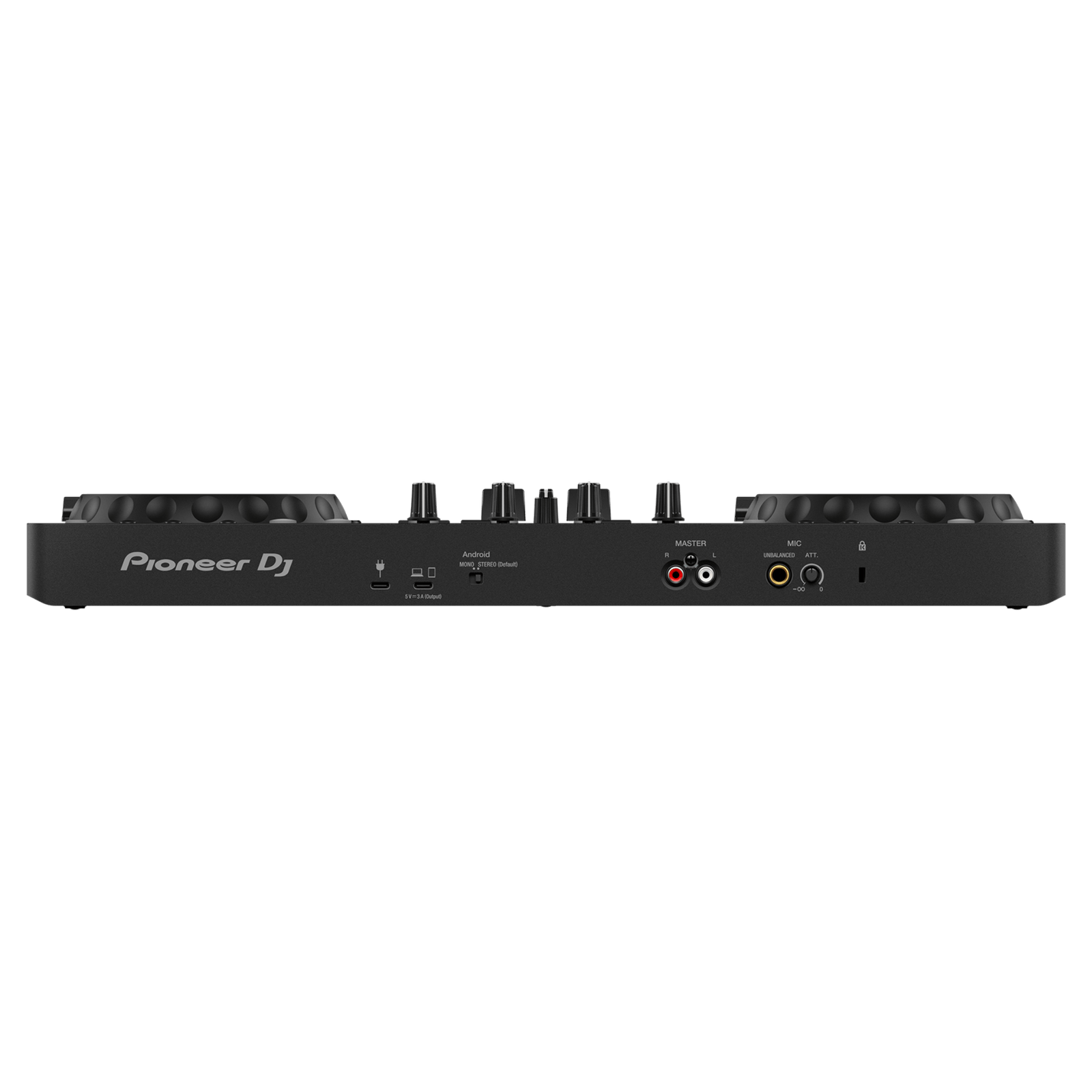 Pioneer DJ DDJ-FLX4 Rekordbox DJ controller with jog wheels, faders, and control knobs for mixing and music production.