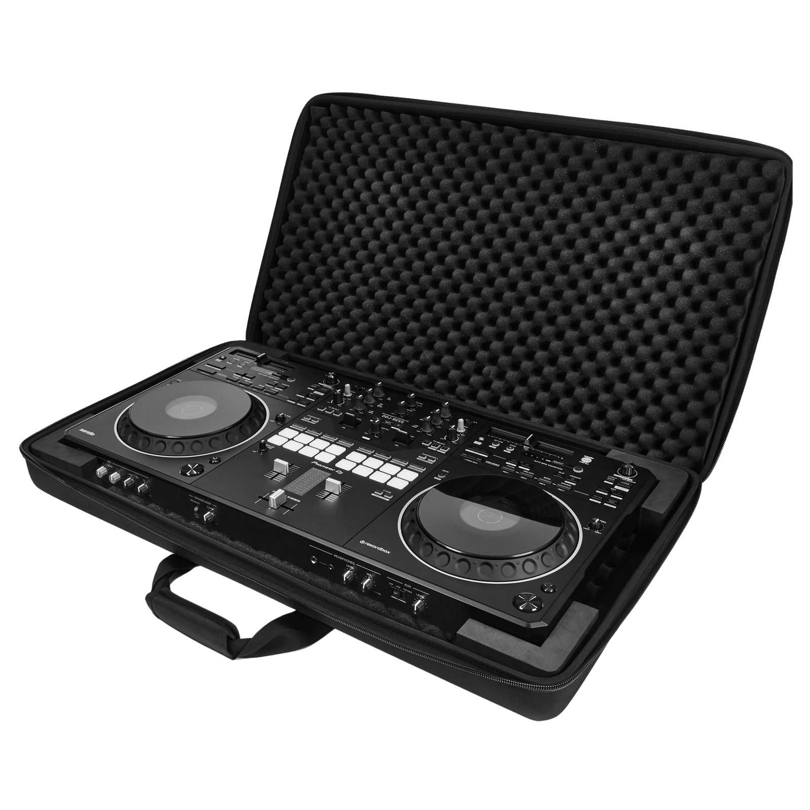 Pioneer DJ DDJ-REV5 Rev Series scratch DJ controller with jog wheels, mixer, and controls for professional turntablism.