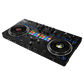 Pioneer DJ DDJ-REV7 Scratch DJ Controller from the Rev Series with jog wheels, controls, and colorful interface visible.