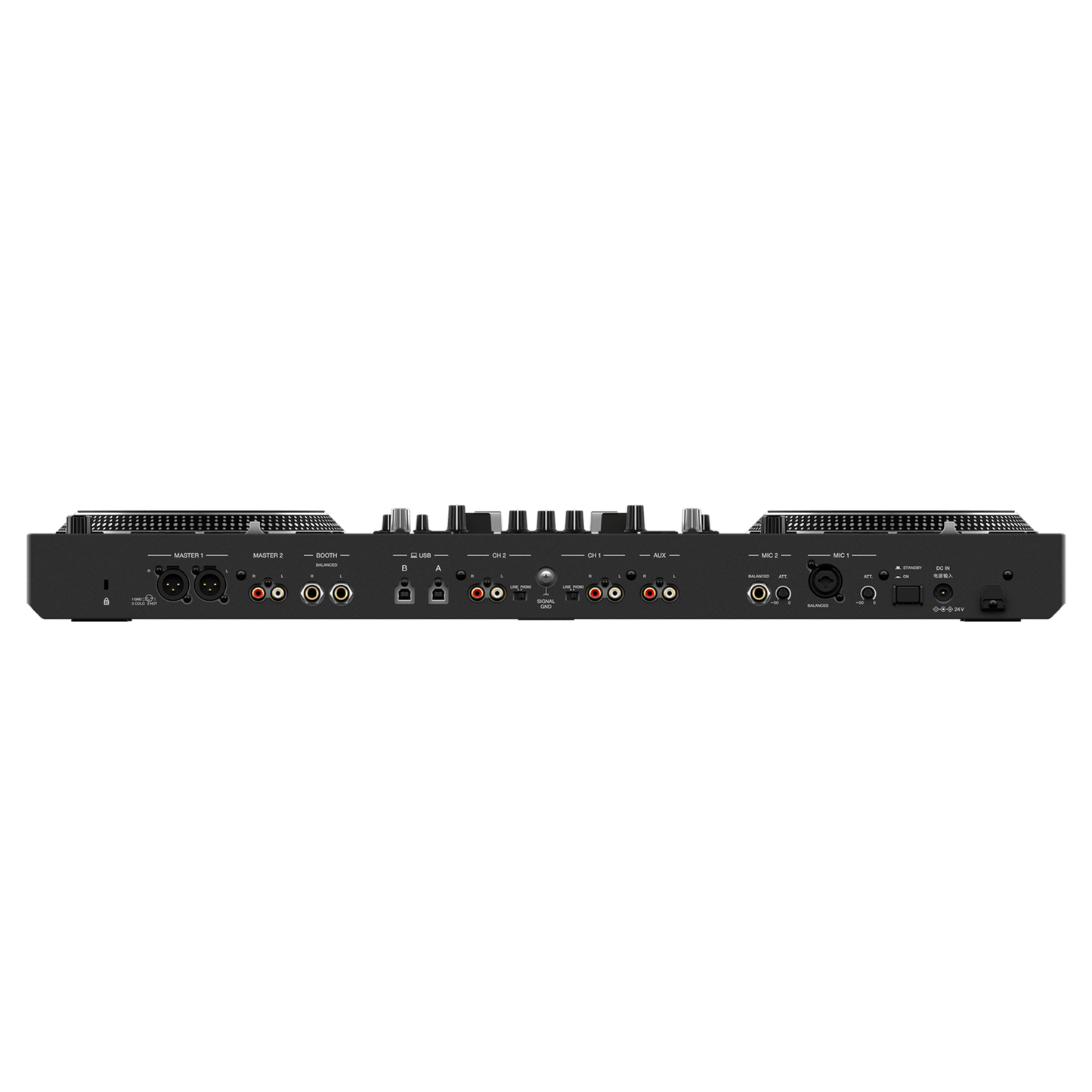 Pioneer DJ DDJ-REV7 Scratch Series DJ controller with jog wheels, multiple controls, and professional DJ features.