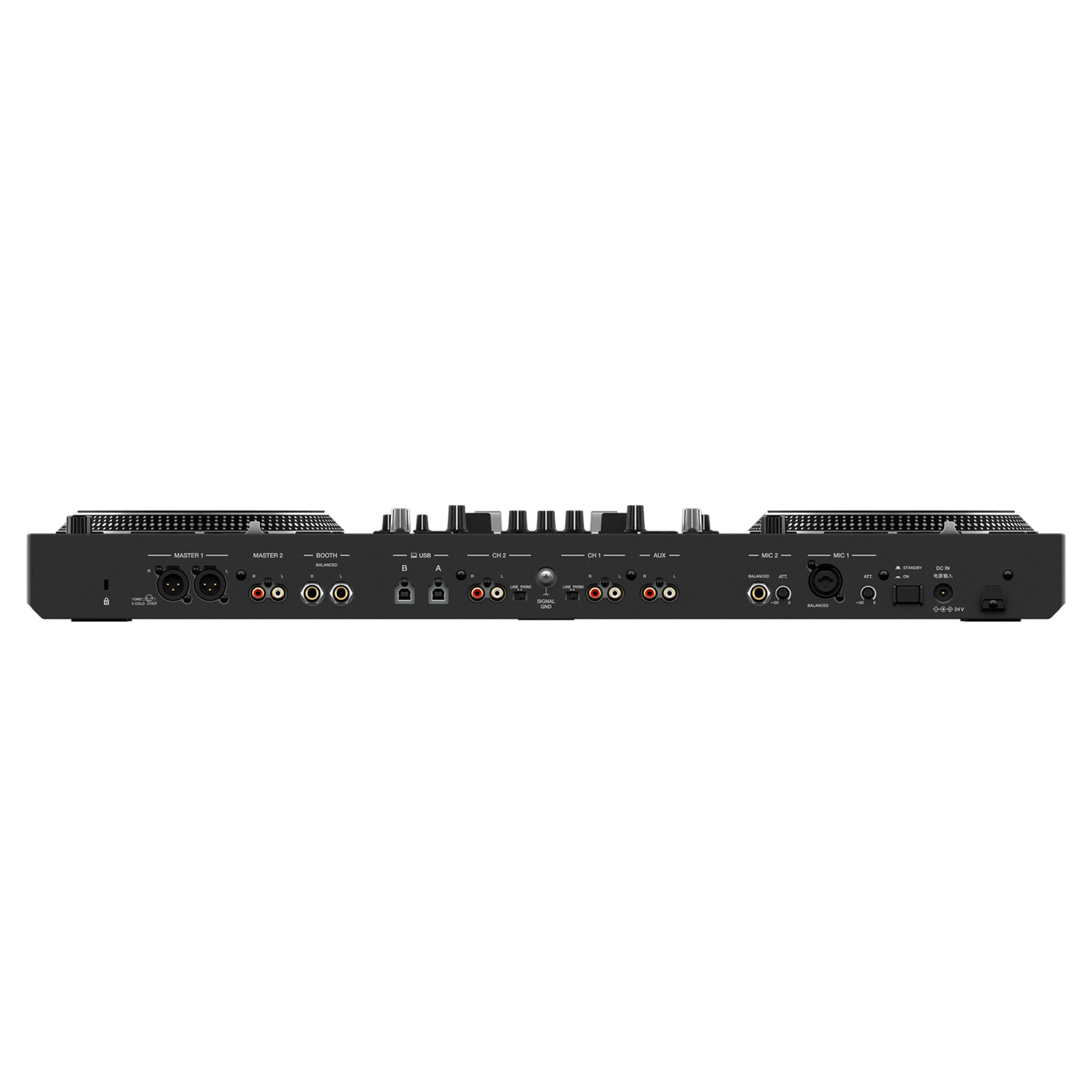 Pioneer DJ DDJ-REV7 Scratch Series DJ controller with jog wheels, multiple controls, and professional DJ features.