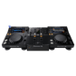 Pioneer DJ DJM-250MK2 scratch and 2-channel DJ mixer with multiple controls and input options, displayed on a table.