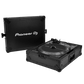 Pioneer DJ PLX-1000 turntable with a sleek black finish, featuring a tonearm, platter, and controls for professional DJ setup.