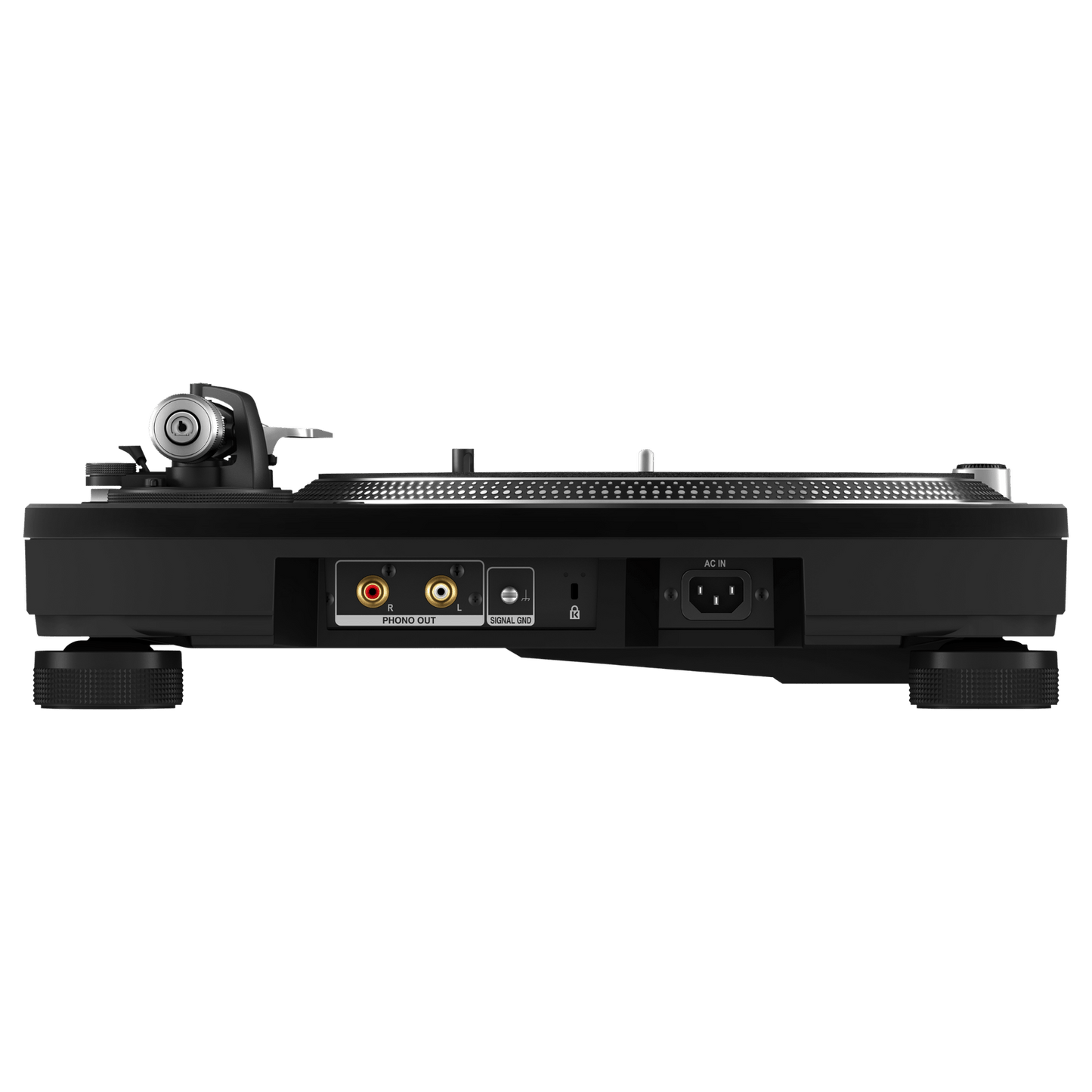 Pioneer DJ PLX-1000 turntable with adjustable pitch control and sturdy build, ideal for professional DJ setups.