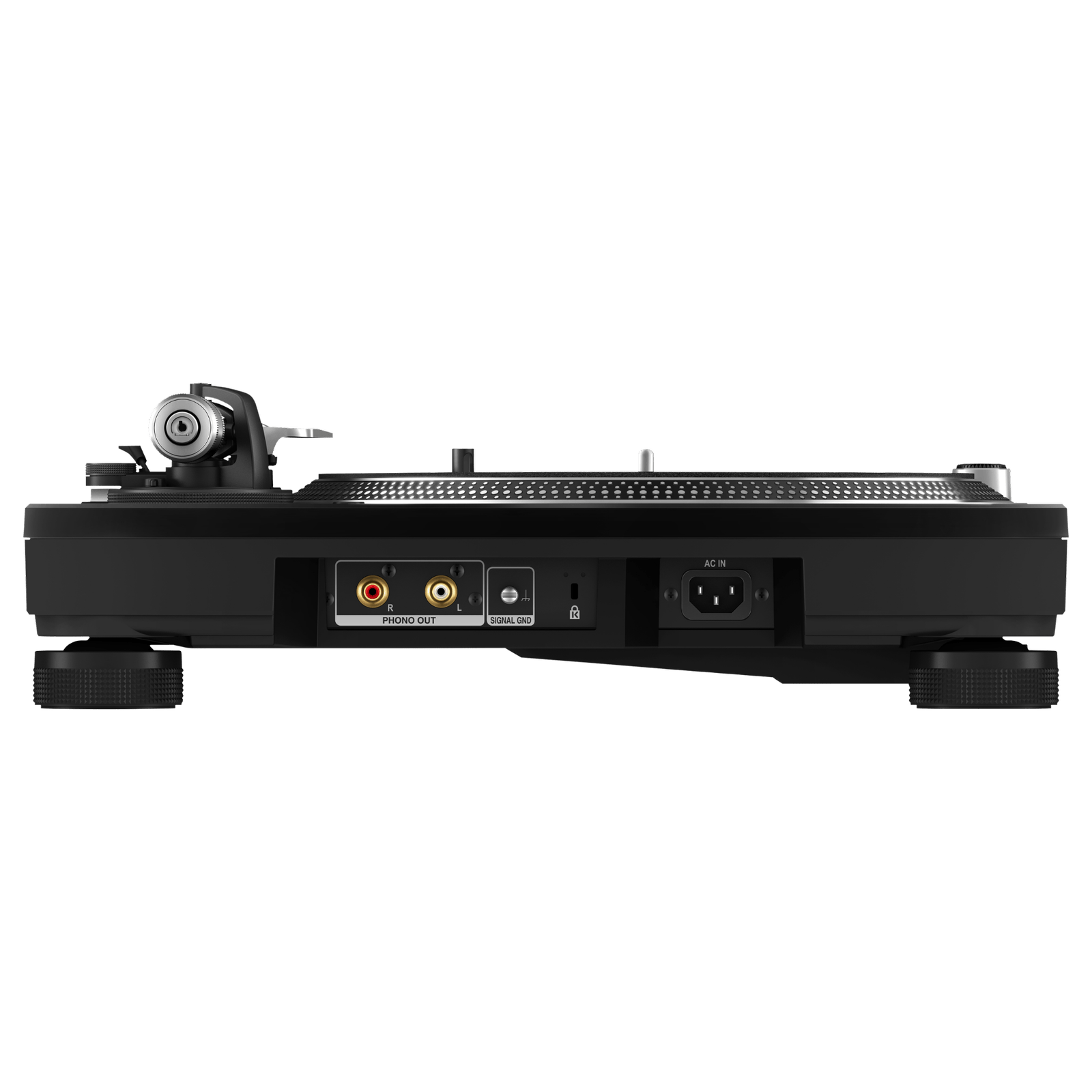 Pioneer DJ PLX-1000 turntable with adjustable pitch control and sturdy build, ideal for professional DJ setups.