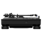 Pioneer DJ PLX-CRSS12 turntable showing the platter, tonearm, and control buttons on a black surface.