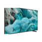 Open box Samsung 43-inch 4K UHD HDR QLED Tizen Smart TV with sleek design and slim bezels, ready for home entertainment.