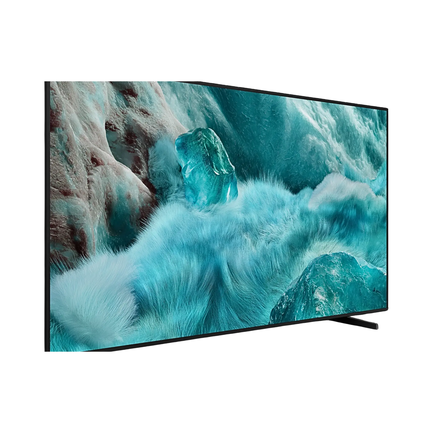 Open box Samsung 43-inch 4K UHD HDR QLED Tizen Smart TV with sleek design and slim bezels, ready for home entertainment.