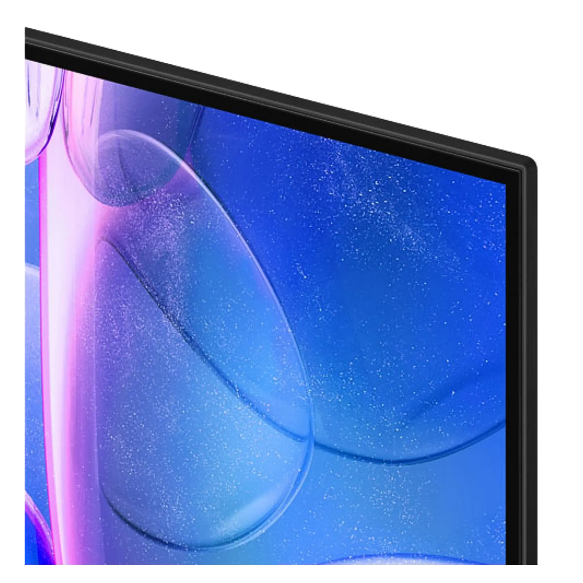 Open box Samsung 43-inch U7900F Series 4K UHD HDR LED Tizen Smart TV showing screen and sleek black design.