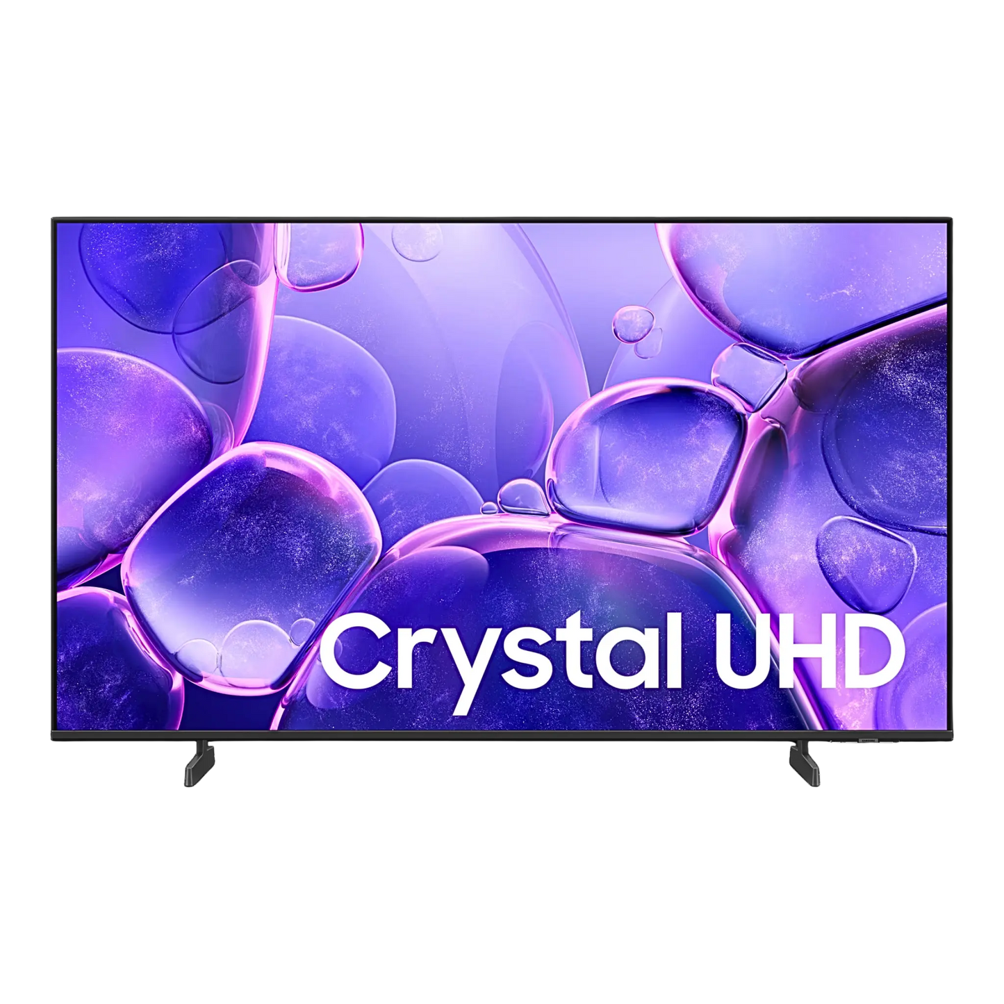 Open box Samsung 43-inch U8000F Series 4K UHD HDR LED Tizen Smart TV showing screen and sleek design.