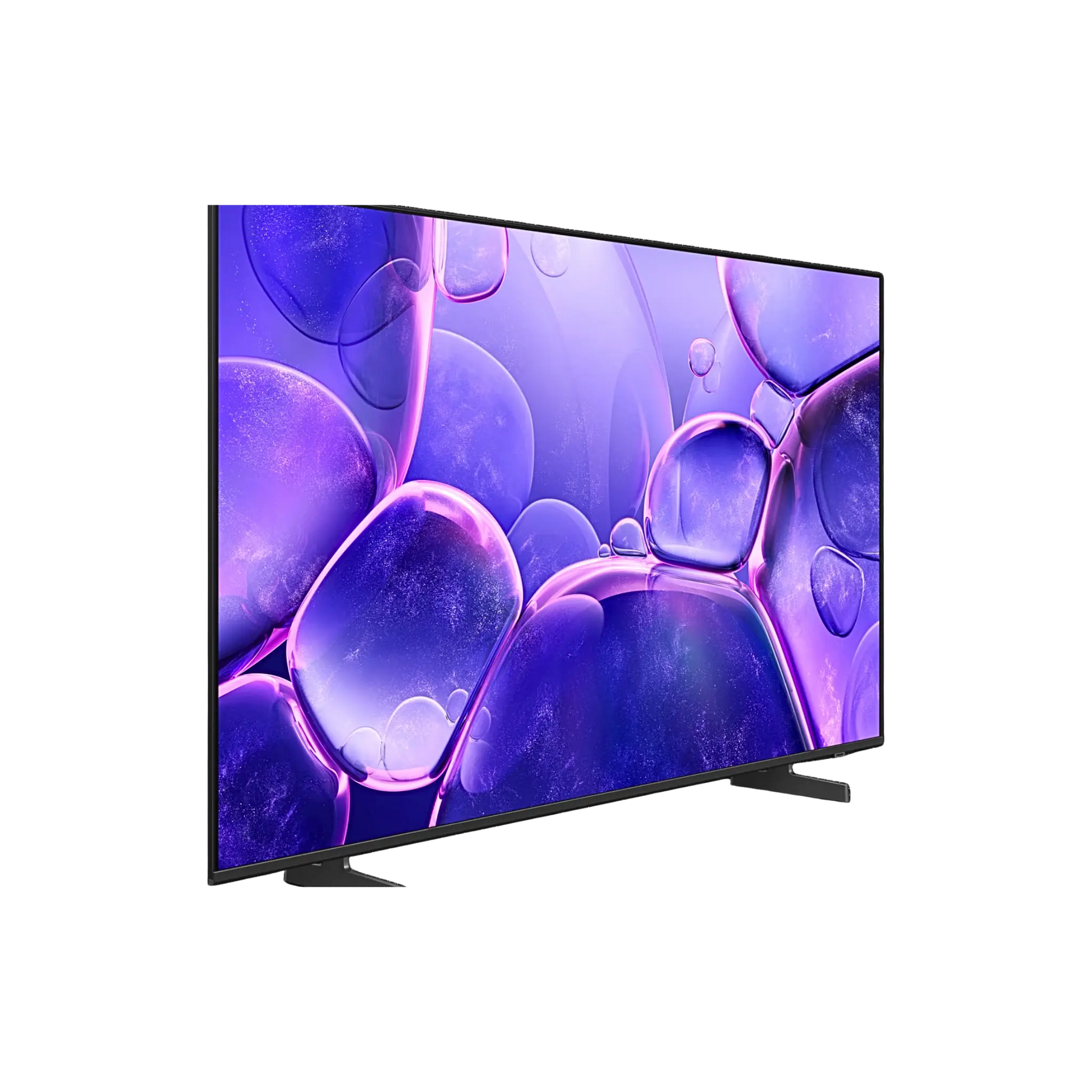 Open box Samsung 43-inch U8000F Series 4K UHD HDR LED Tizen Smart TV showing screen and sleek design.