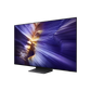 Open box Samsung 48-inch S90F Series 4K UHD HDR OLED Tizen Smart TV showing the sleek screen and slim design.