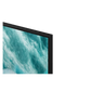 Open box Samsung 50-inch 4K UHD HDR QLED Tizen Smart TV showing a sleek black screen and slim design.