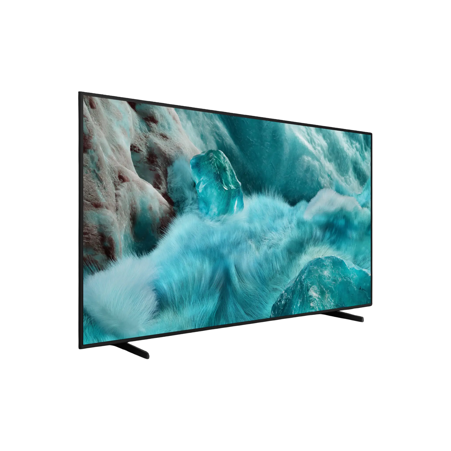Open box Samsung 50-inch 4K UHD HDR QLED Tizen Smart TV with sleek screen and slim design, showing vibrant display and remote control.