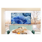 Open box Samsung 50-inch Q8F Series 4K UHD HDR QLED Tizen Smart TV showing screen display and sleek design.