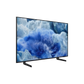 Open box Samsung 50-inch Q8F Series 4K UHD HDR QLED Tizen Smart TV showing screen with vibrant picture and sleek design.