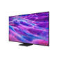 Open box Samsung 50-inch QN80F Series 4K UHD HDR Neo QLED Tizen Smart TV showing screen with vibrant display and sleek design.