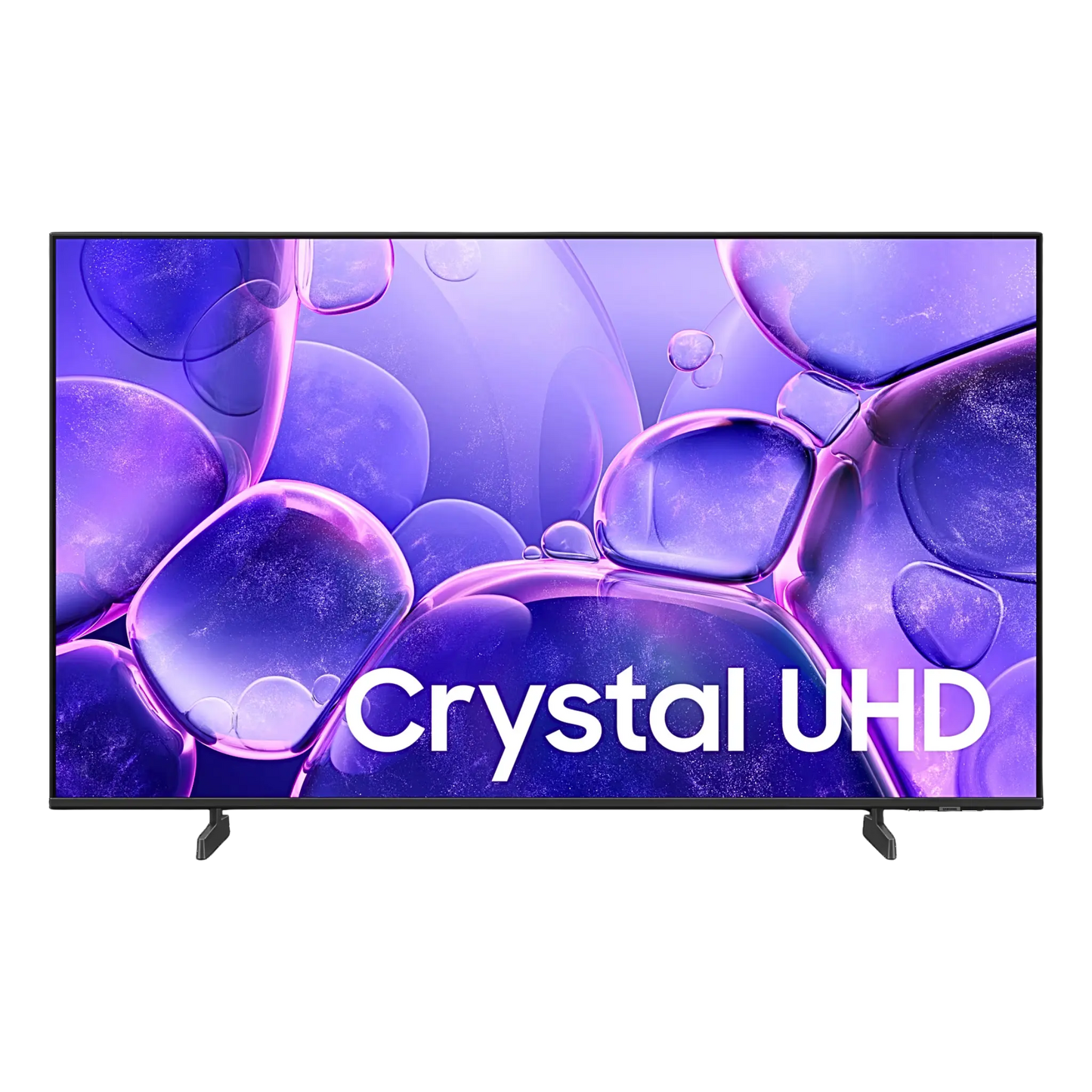 Open box Samsung 50-inch U8000F Series 4K UHD HDR LED Tizen Smart TV showing screen and sleek black design.