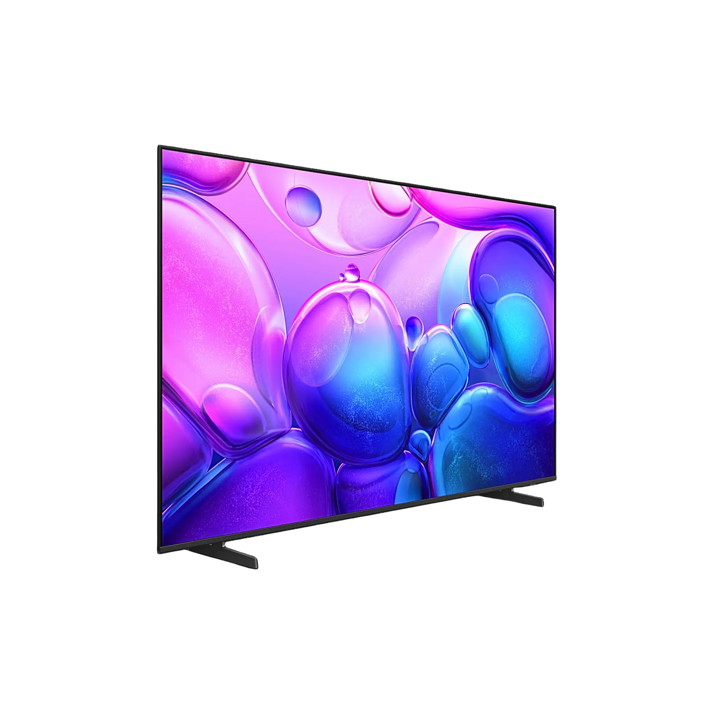 Open box Samsung 55-inch Q6F Series 4K UHD HDR QLED Tizen Smart TV showing the screen and sleek black design.