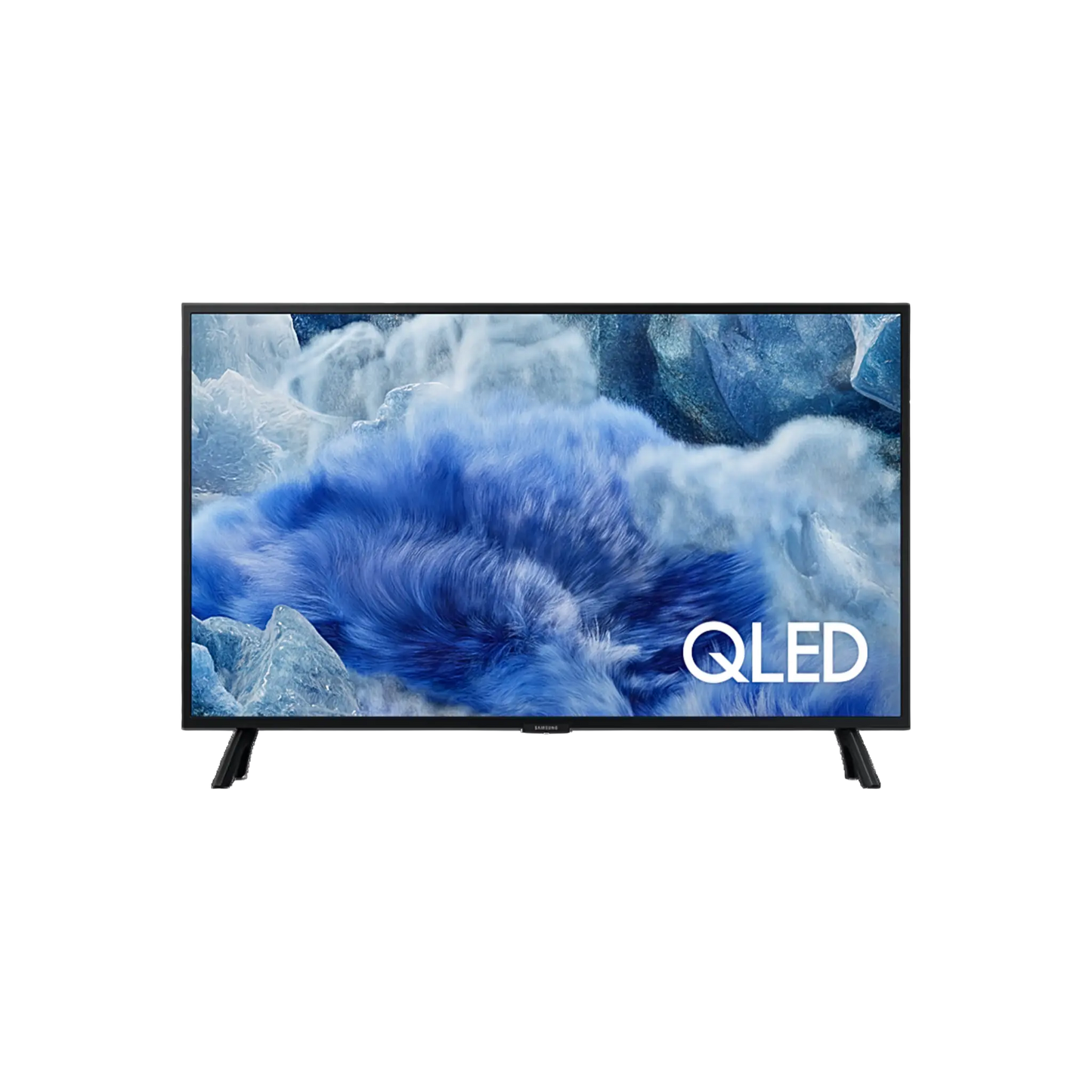 Open box Samsung 55-inch Q8F Series 4K UHD HDR QLED Tizen Smart TV showing screen and sleek black design.