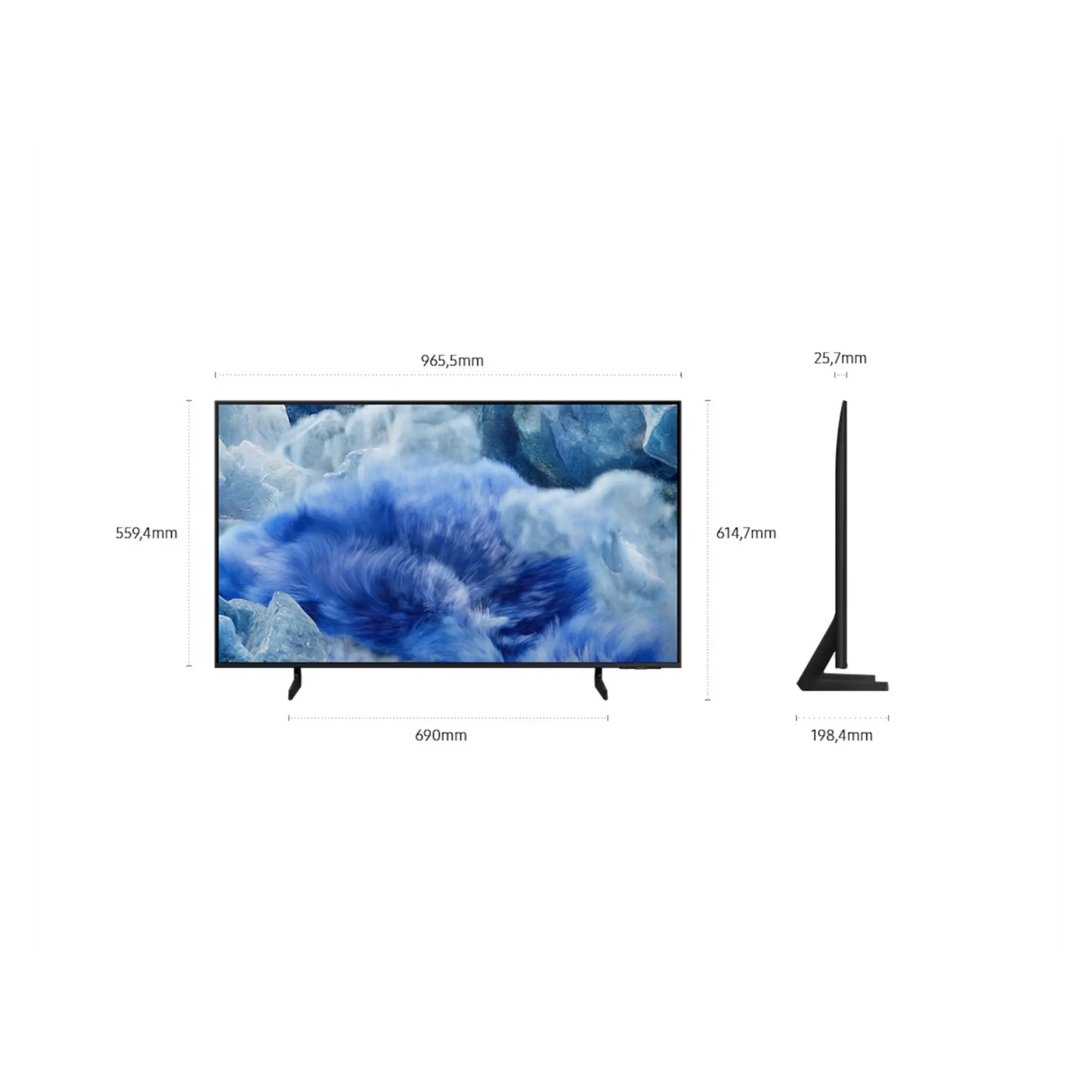 Open box Samsung 55-inch Q8F Series 4K UHD HDR QLED Tizen Smart TV, sleek electronics with vibrant display