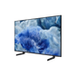 Open box Samsung 55-inch Q8F Series 4K UHD HDR QLED Tizen Smart TV showing screen display and sleek black design.