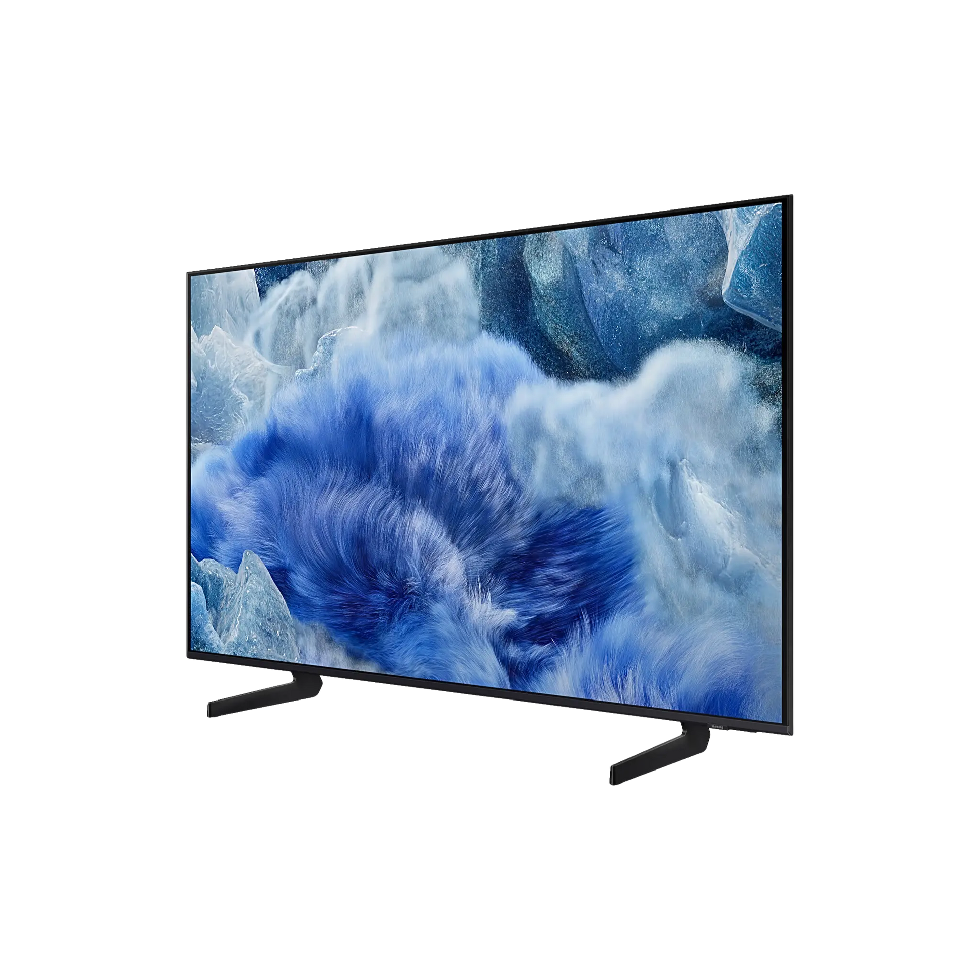Open box Samsung 55-inch Q8F Series 4K UHD HDR QLED Tizen Smart TV showing screen display and sleek black design.