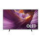 Samsung 55-inch S85F Series 4K UHD HDR OLED Tizen Smart TV showing a sleek screen with vibrant colors and slim design.