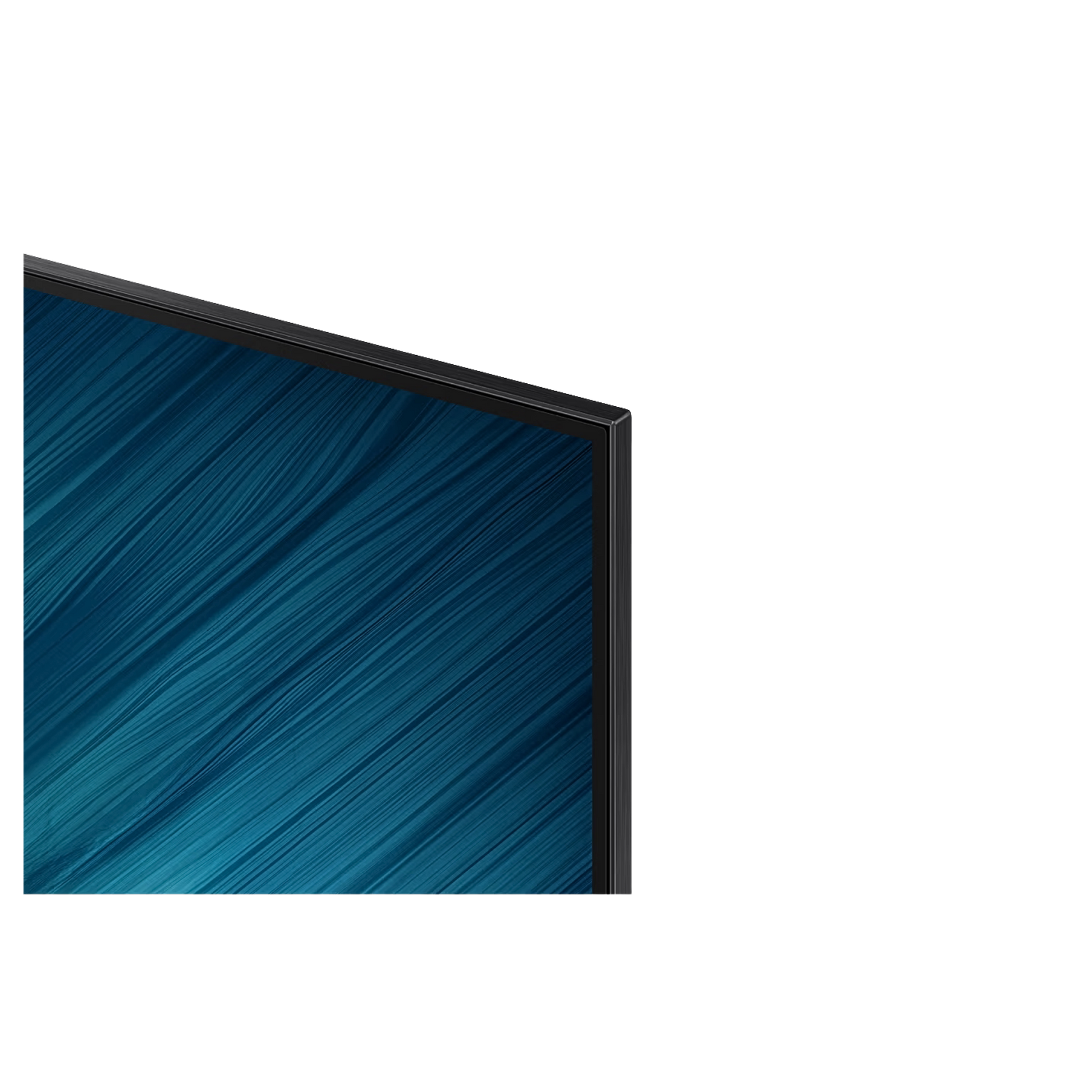 Open box Samsung 55-inch S95F Series 4K UHD HDR OLED Tizen Smart TV, showcasing the sleek screen and modern design.