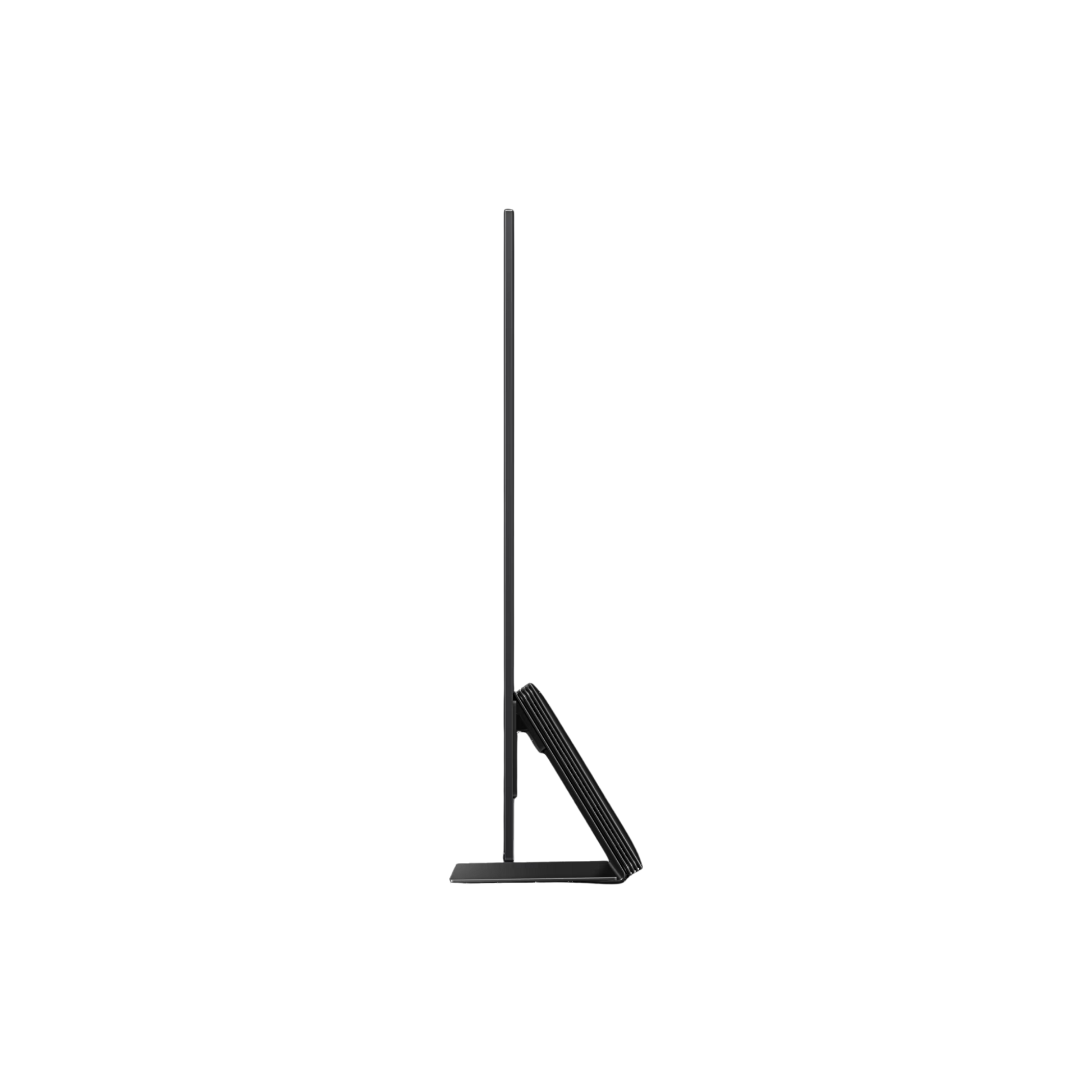 Open box Samsung 55-inch S95F Series 4K UHD HDR OLED Tizen Smart TV showing screen display and sleek design.