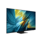 Open box Samsung 55-inch S95F Series 4K UHD HDR OLED Tizen Smart TV showing screen and sleek design.