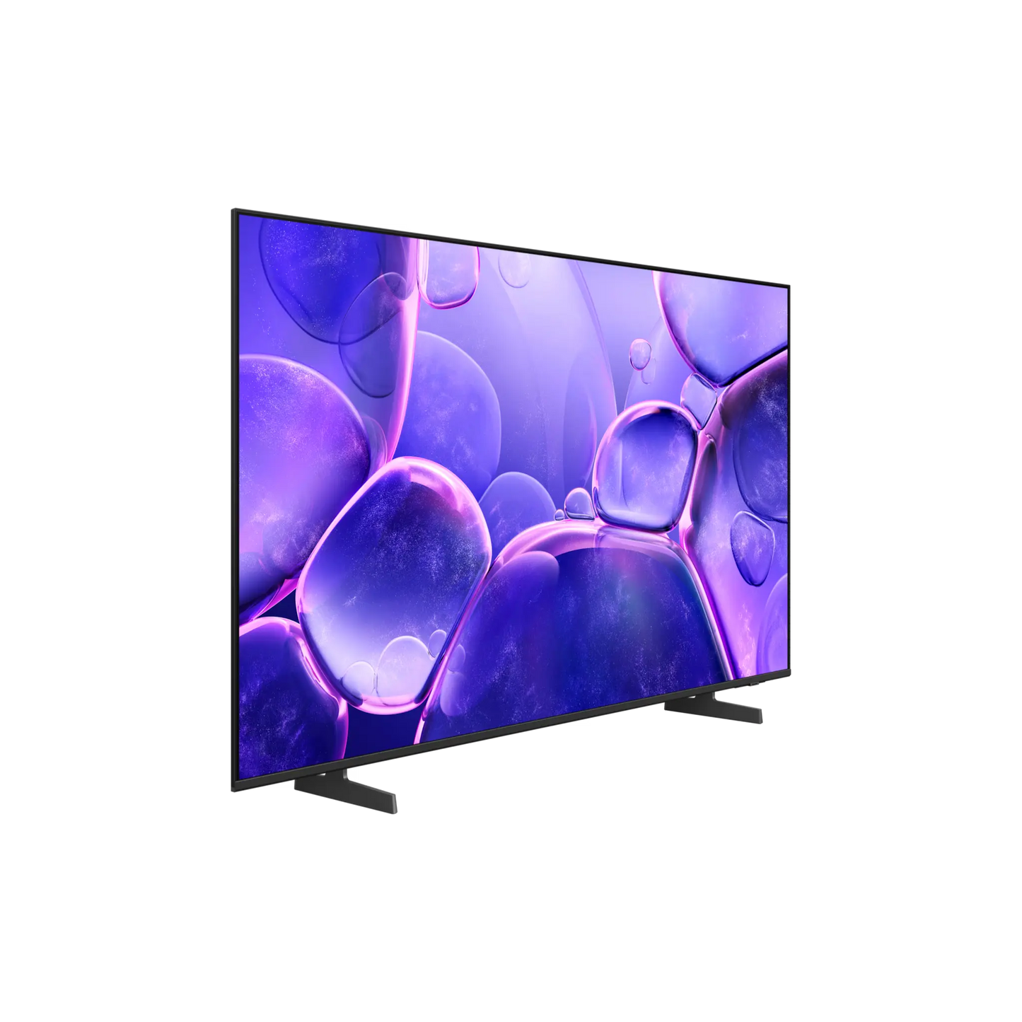 Open box Samsung 55-inch U8000F Series 4K UHD HDR LED Tizen Smart TV showing screen display and sleek design.