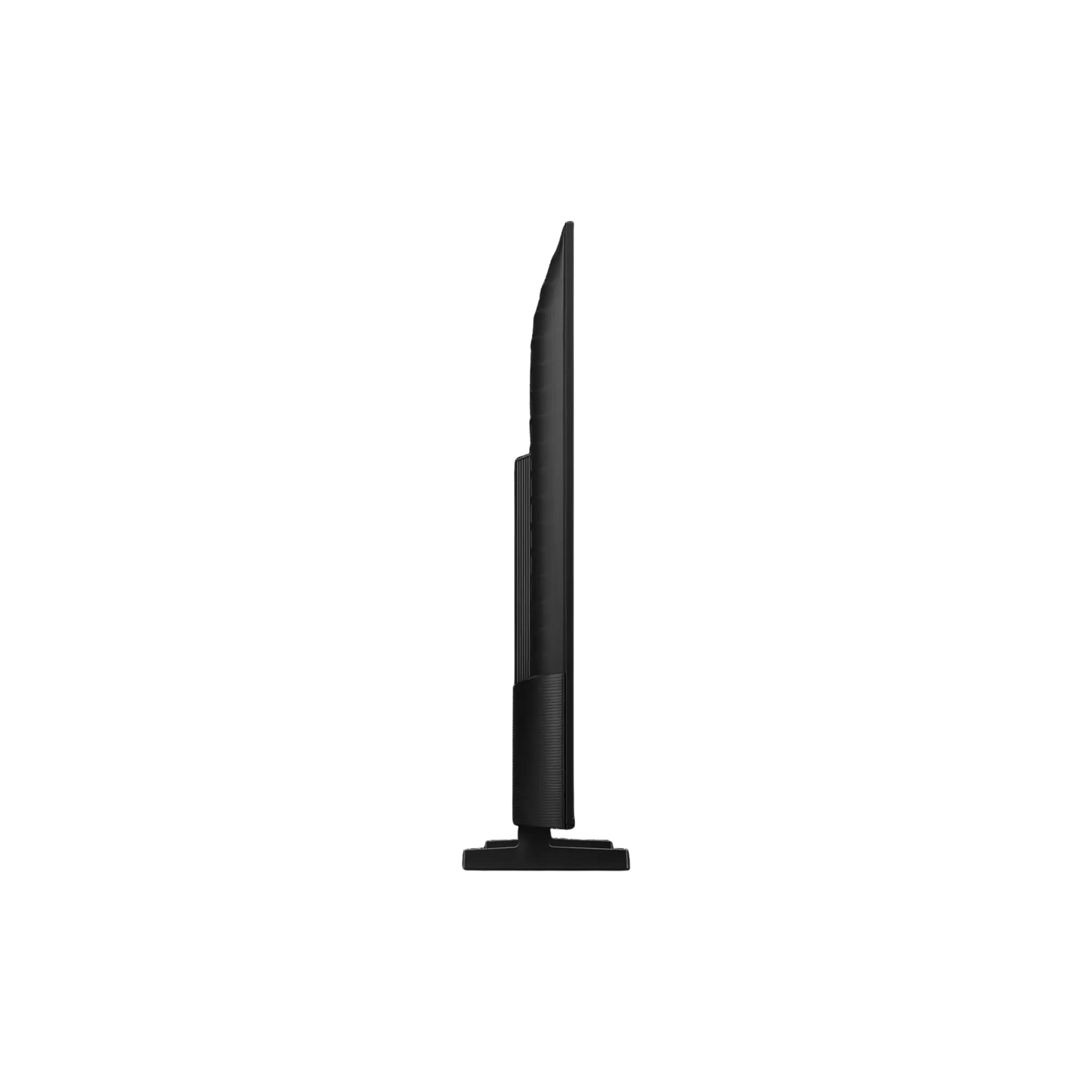 Open box Samsung 58-inch U7900F Series 4K UHD HDR LED Tizen Smart TV, showing the sleek TV screen and slim design.