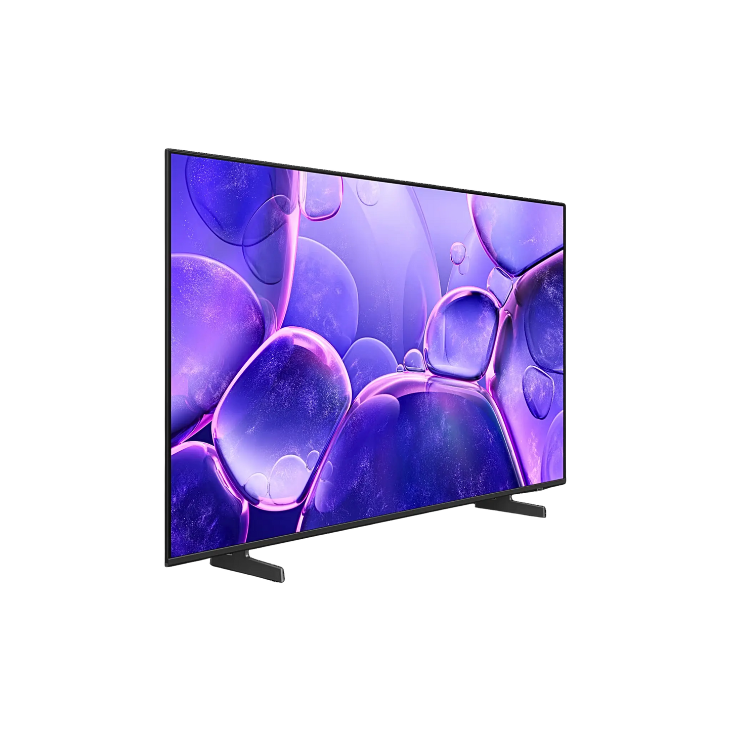 Open box Samsung 58-inch U8000F Series 4K UHD HDR LED Tizen Smart TV showcasing screen and sleek design.