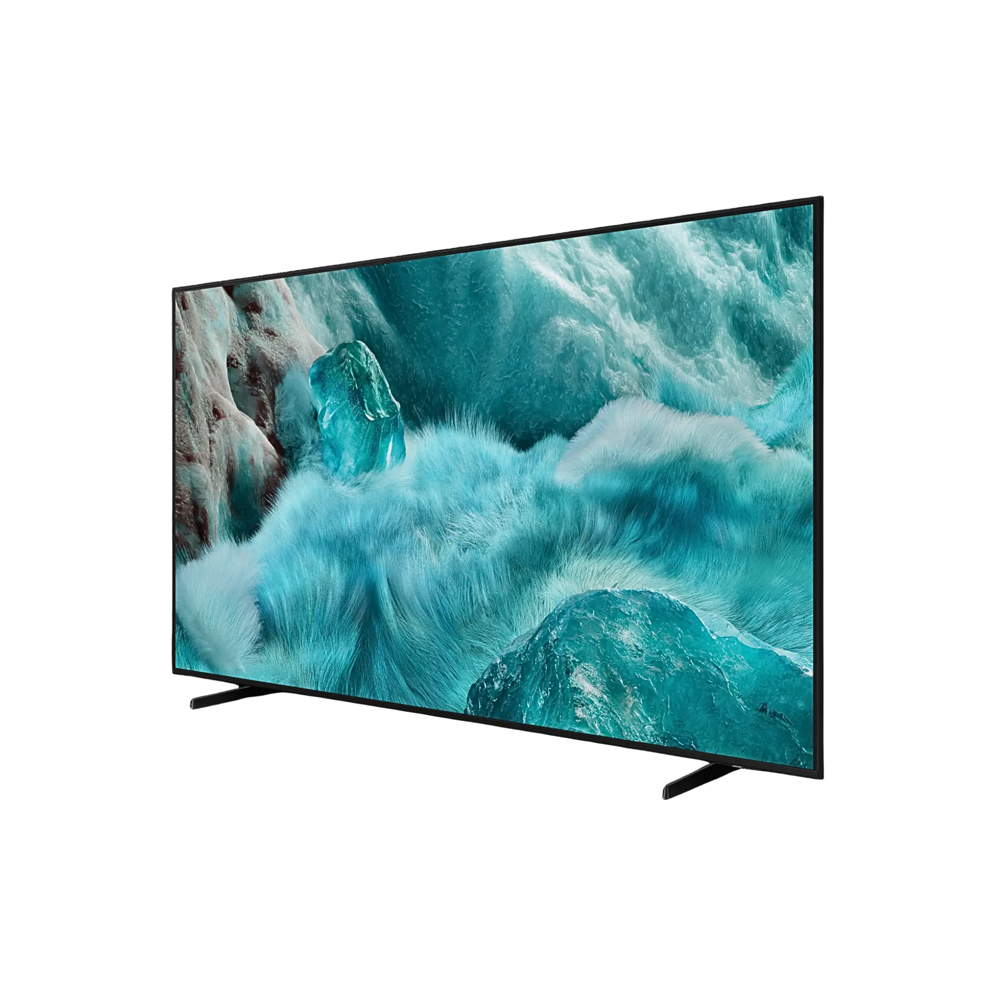 Open box Samsung 65-inch Q7F Series 4K UHD HDR QLED Tizen Smart TV showing screen display and sleek design