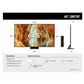 Open box Samsung 65-inch QN70F Series 4K UHD HDR Neo QLED Tizen Smart TV showing screen and sleek black design.