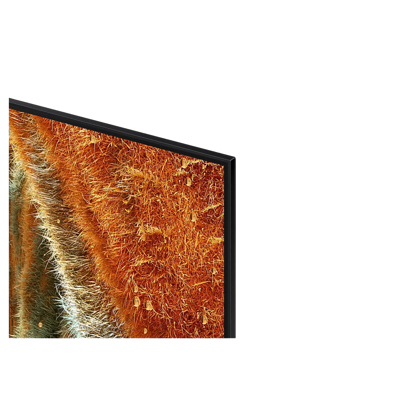 Open box Samsung 65-inch QN70F Series 4K UHD HDR Neo QLED Tizen Smart TV showcasing screen and sleek design.