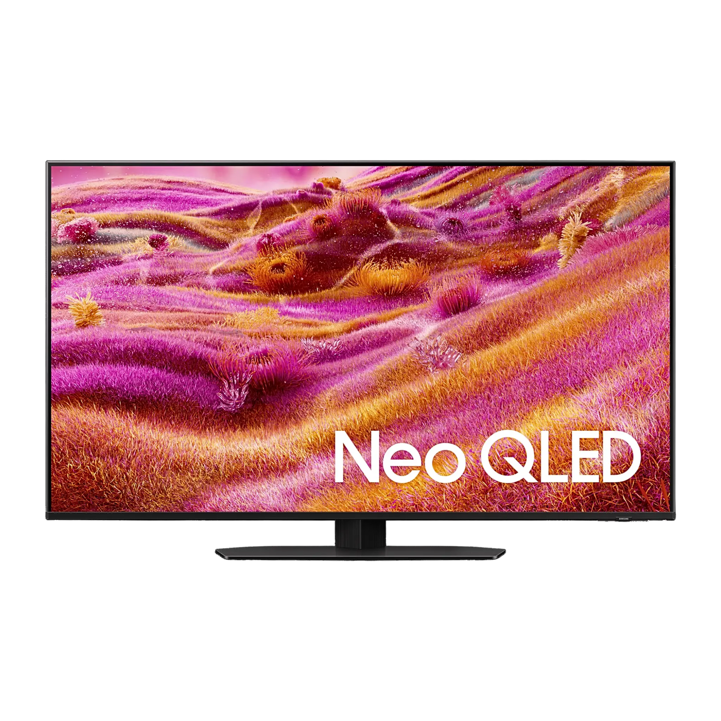 Open box Samsung 65-inch QN90F Series 4K UHD HDR Neo QLED Tizen Smart TV showing screen and sleek design