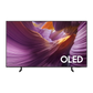 Open box Samsung 65-inch S84F Series 4K UHD HDR OLED Tizen Smart TV showing screen and sleek design
