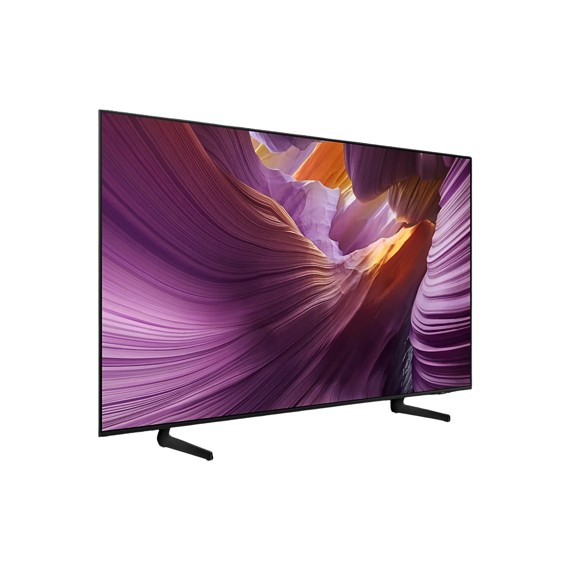 Samsung 65-inch S85F Series 4K UHD HDR OLED Tizen Smart TV showcasing a sleek screen and modern design.