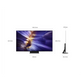 Open box Samsung 65-inch S90F Series 4K UHD OLED HDR Tizen Smart TV showing screen and sleek black design.