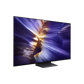 Open box Samsung 65-inch S90F Series 4K UHD HDR OLED Tizen Smart TV showing screen display and sleek design.