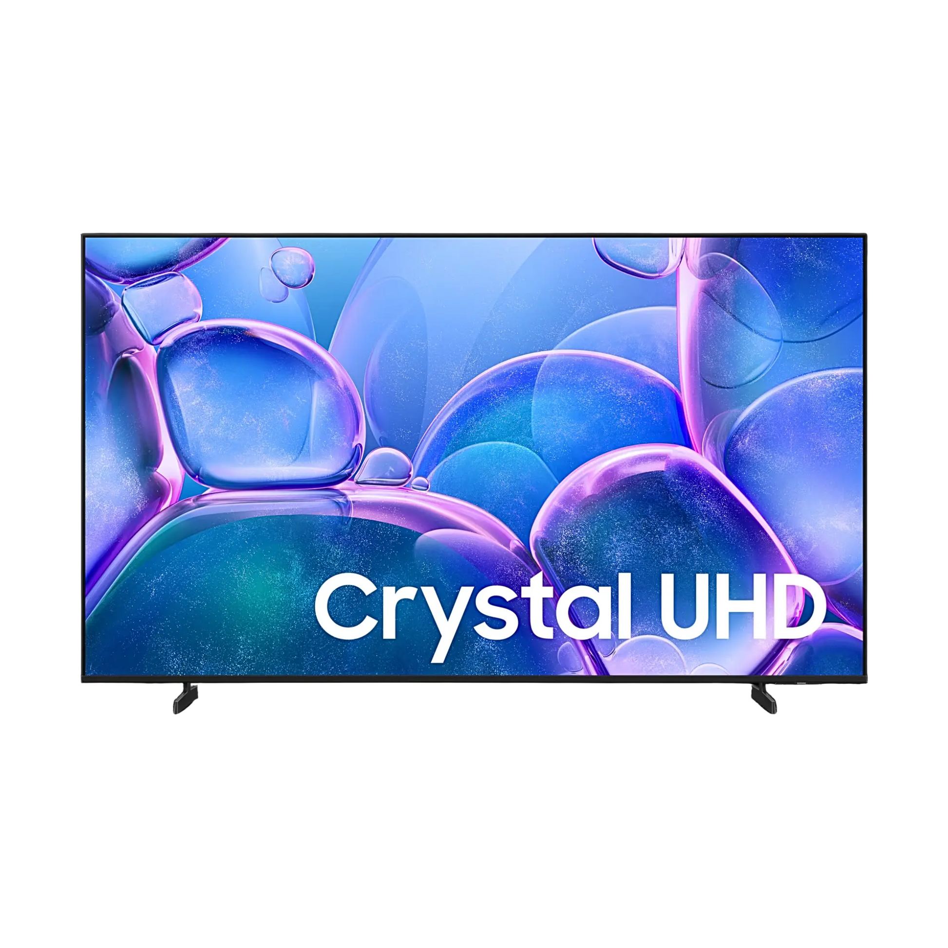 Open box Samsung 65-inch U7900F Series 4K UHD HDR LED Tizen Smart TV, front view showcasing screen and sleek design.