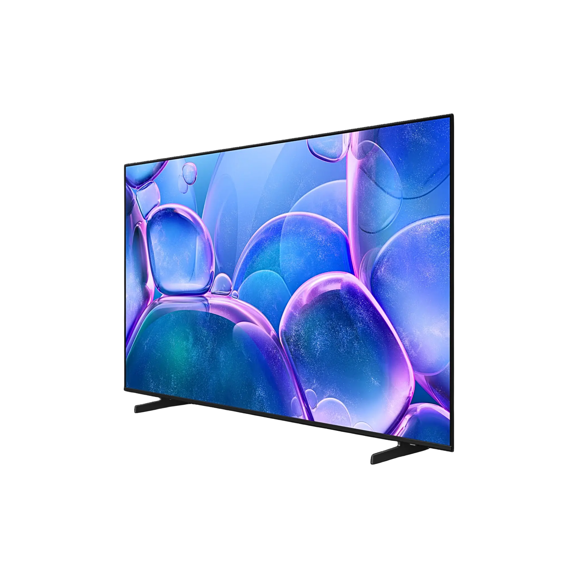 Open box Samsung 65-inch U7900F Series 4K UHD HDR LED Tizen Smart TV showing screen with vibrant picture and sleek design.